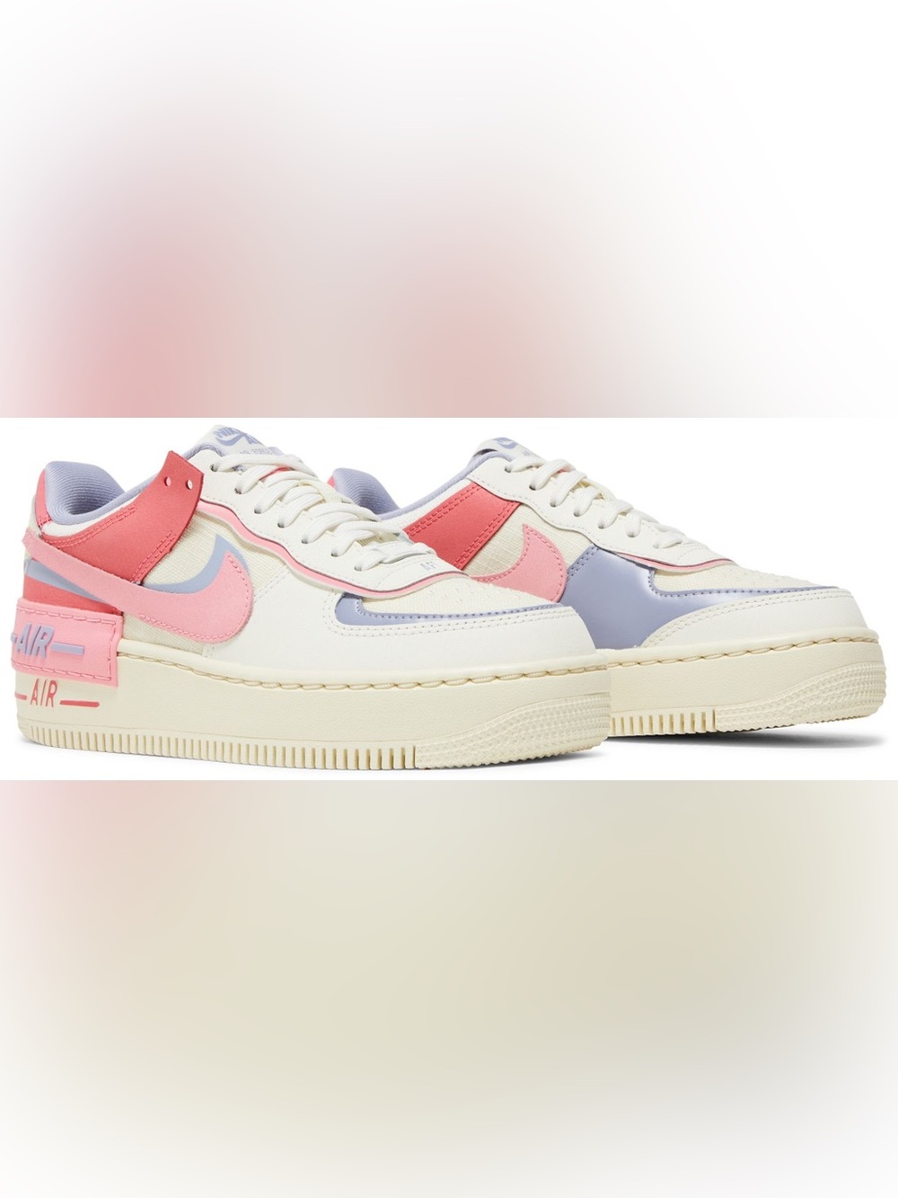 Nike Women's Air Force 1 Low Platform Sneakers in Pink & Lavender size 8